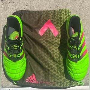 Adidas ace 16.1 green leather Size 9.5
